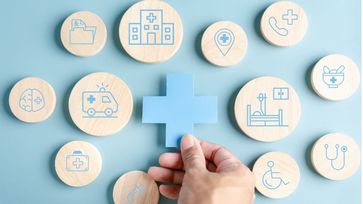 Medische iconen bij de terugbetaling chiropractor per ziekenfonds.